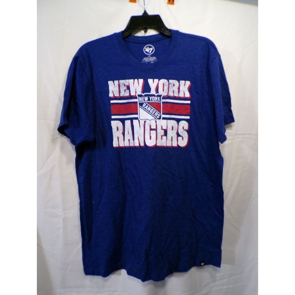 47 Brand NY Rangers Men's Large Blue Graphic T-Shirt